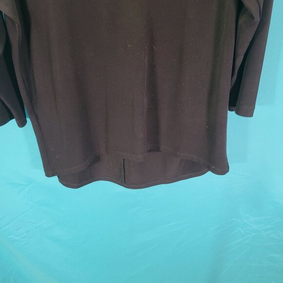 Chicos Womens Black Long Sleeve Top Size 0 - Picture 5 of 11